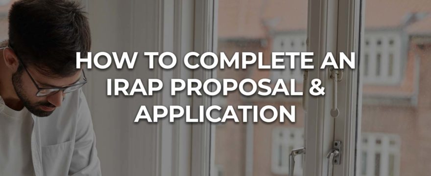 How to complete an IRAP proposal and application - graphic